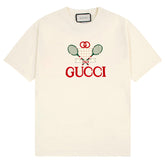 GUCCI Embroidered Tennis Racquet T-Shirt Oversized
